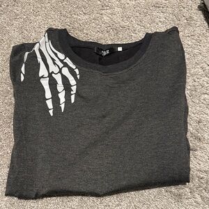 Skeleton Hands Long Sleeve Shirt. Size medium.